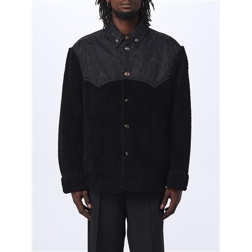 Versace giacca uomo Versace in shearling sintetico e nylon