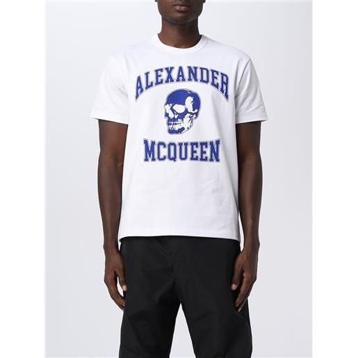 Alexander Mcqueen t-shirt alexander mc. Queen in cotone con stampa a contrasto