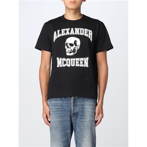 Alexander Mcqueen t-shirt alexander mc. Queen in cotone con stampa a contrasto