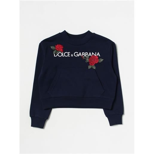 Dolce & Gabbana felpa Dolce & Gabbana in cotone con stampa logo e patch applicate