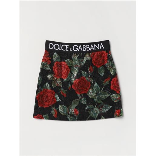 Dolce & Gabbana gonna Dolce & Gabbana in seta stretch con strass ed elastico logato
