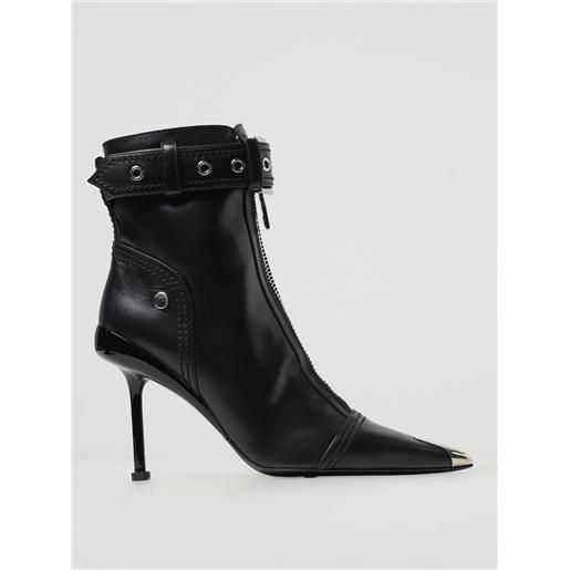 Alexander Mcqueen stivaletto slash alexander mc. Queen in pelle con fibbia