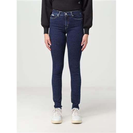 Calvin Klein Jeans pantalone calvin klein jeans donna colore denim