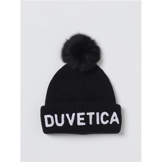 Duvetica cappello Duvetica in lana a coste con pompon e logo applicato
