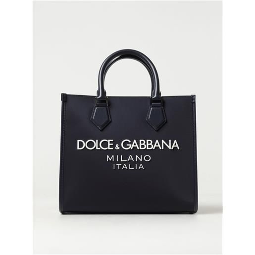 Dolce & Gabbana borsa Dolce & Gabbana in nylon e pelle con logo gommato