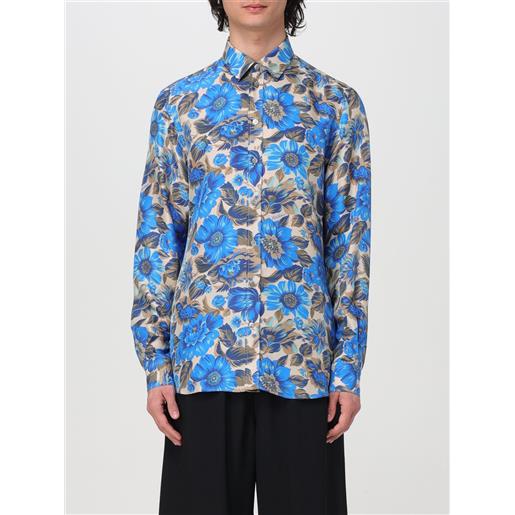 Moschino Couture camicia moschino couture uomo colore azzurro