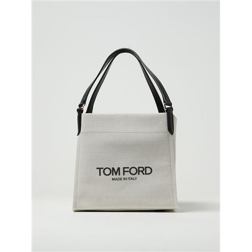 Tom Ford borsa amalfi Tom Ford in canvas e pelle con logo