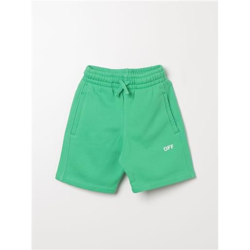 Off-White pantaloncino off-white bambino colore verde