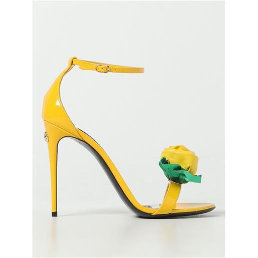 Dolce & Gabbana sandali con tacco dolce & gabbana donna colore giallo
