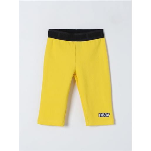 Msgm Kids pantaloncino msgm kids bambino colore giallo