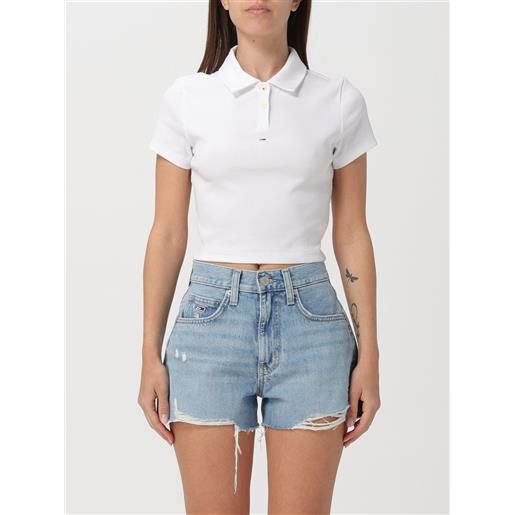 Tommy Jeans polo tommy jeans donna colore bianco