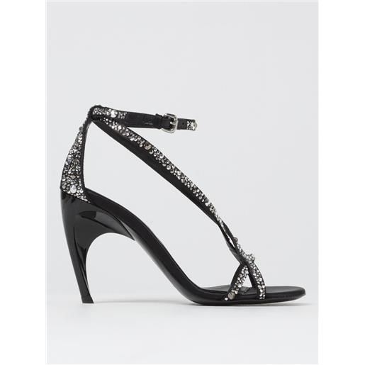 Alexander Mcqueen sandalo armadillo alexander mc. Queen in raso con strass