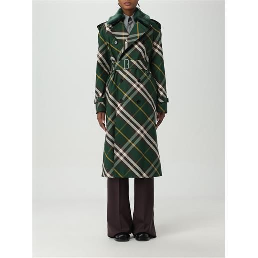 Burberry trench lungo in gabardine check Burberry