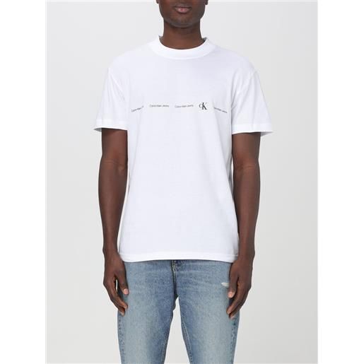 Ck Jeans t-shirt ck jeans uomo colore bianco