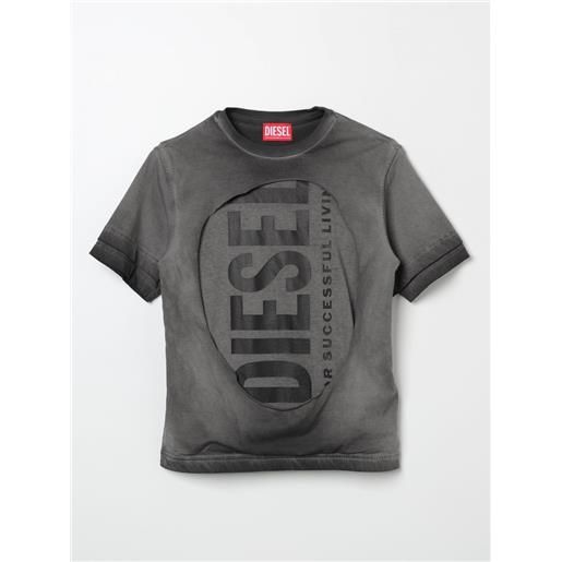 Diesel t-shirt con big logo Diesel effetto forato