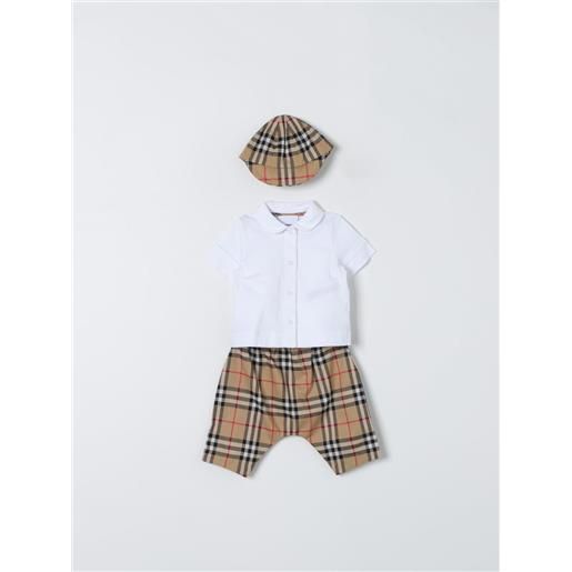 Burberry Kids set 3 pezzi Burberry Kids in cotone con stampa vintage check