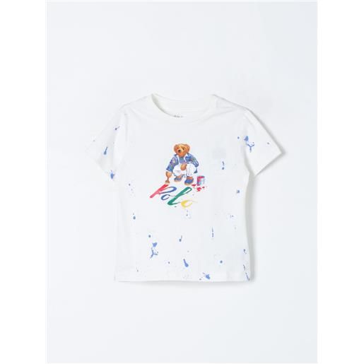 Polo Ralph Lauren t-shirt polo ralph lauren bambino colore bianco
