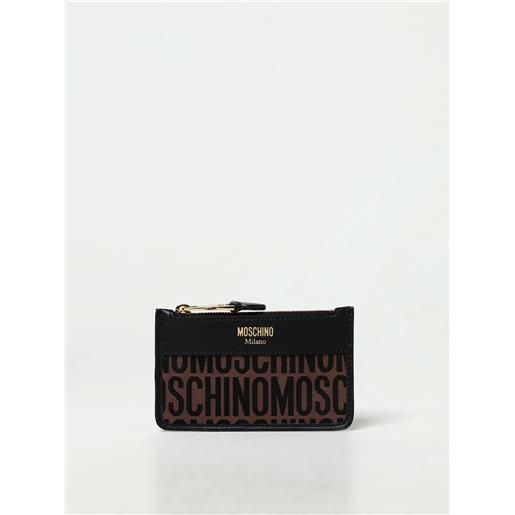 Moschino Couture portacarte di credito Moschino Couture in tessuto jacquard e pelle