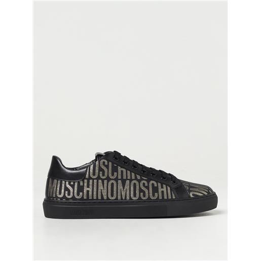 Moschino Couture sneakers Moschino Couture in pelle e tessuto con logo jacquard