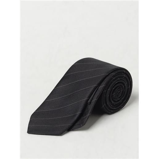 Saint Laurent cravatta Saint Laurent in seta con righe jacquard
