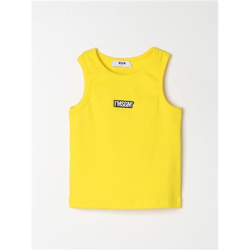 Msgm Kids t-shirt msgm kids bambino colore giallo