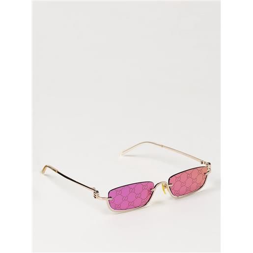 Gucci occhiali da sole Gucci in metallo con lenti monogram gg
