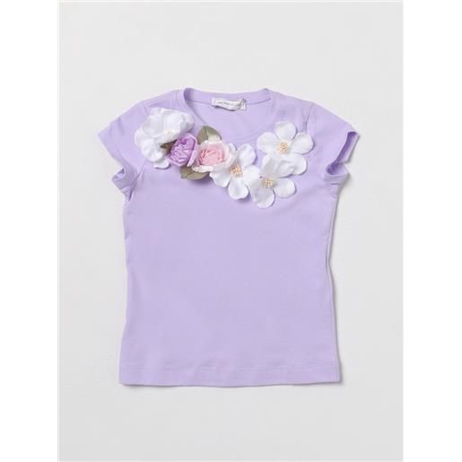 Monnalisa t-shirt Monnalisa in cotone con fiori applicati