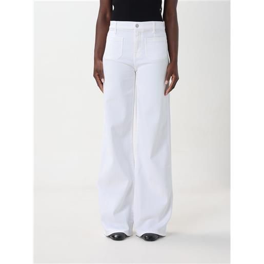 7 For All Mankind pantalone 7 for all mankind donna colore bianco