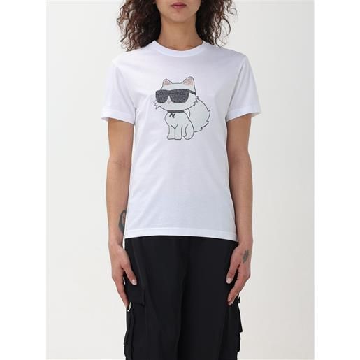 Karl Lagerfeld t-shirt Karl Lagerfeld in cotone con stampa e strass