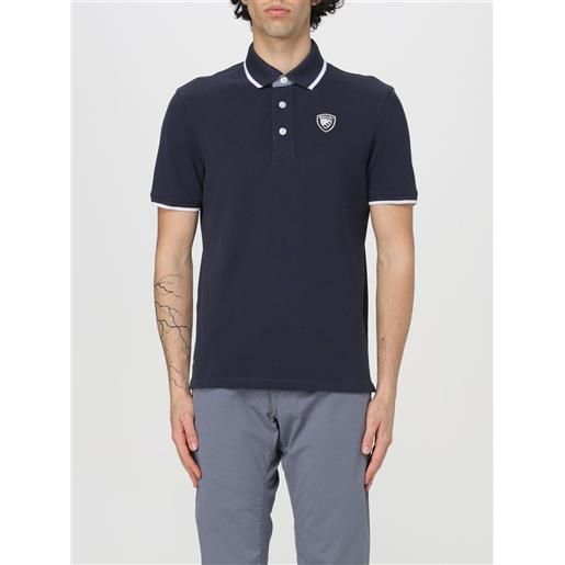 Blauer polo Blauer in piquet di cotone con logo