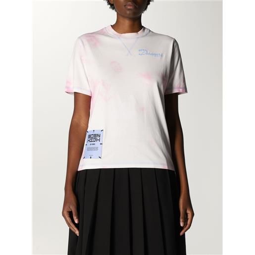 Mcq t-shirt eden high by mcq in cotone con logo e stampa tie dye