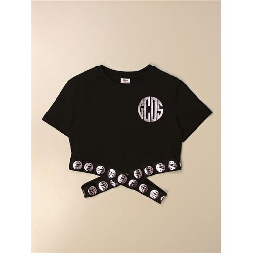Gcds t-shirt cropped Gcds in cotone con logo