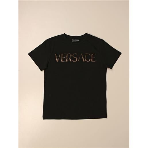Young Versace t-shirt versace young con logo di strass