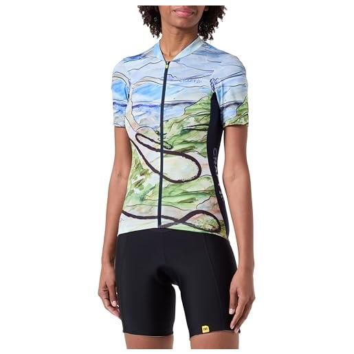 Craft adv endur graphic jersey w blaze/free s maglietta da ciclismo, s donna