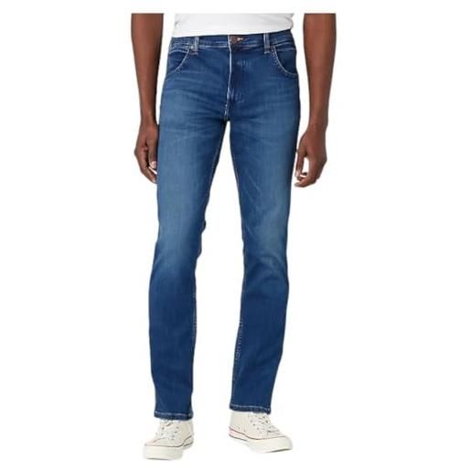 Wrangler greensboro jeans, blu (verve), 34w / 32l uomo