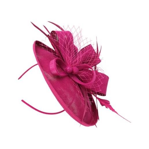 FRCOLOR 2 pz in rete cerchietti derby copricapo da sposa anni '20 cappello affascinante fascinators per le donne veli per spose gotico festa piuma da donna finto lino gatsby