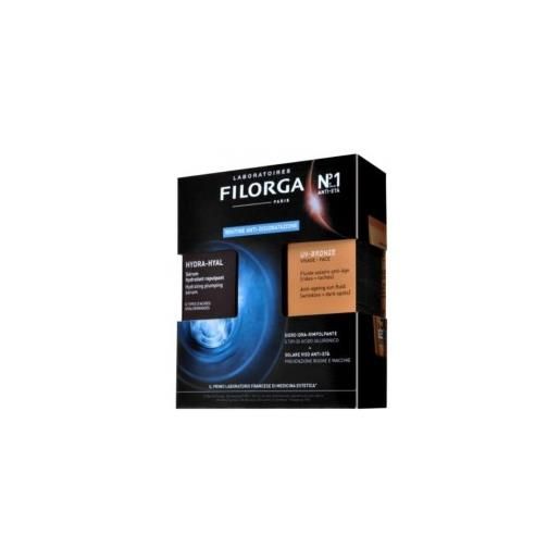 Filorga Laboratoires filorga routine anti disidratazione hydra hyal siero + uv bronze crema viso spf50+
