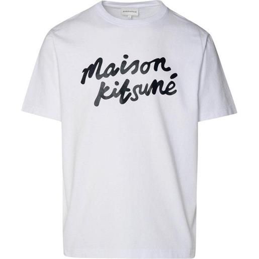 Maison Kitsuné t-shirt in cotone bianco