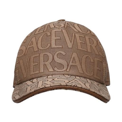 Versace cappellino Versace in misto cotone marrone