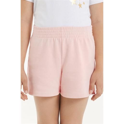 Tezenis short in felpa di cotone basic bimba bambina rosa chiaro