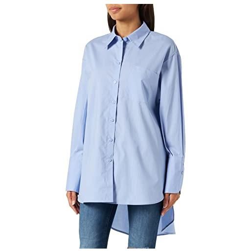 Sisley shirt 5fualq037 maglietta, light blue 32y, s donna