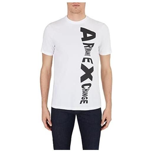 ARMANI EXCHANGE tee logo laterale, t-shirt uomo, bianco, xl