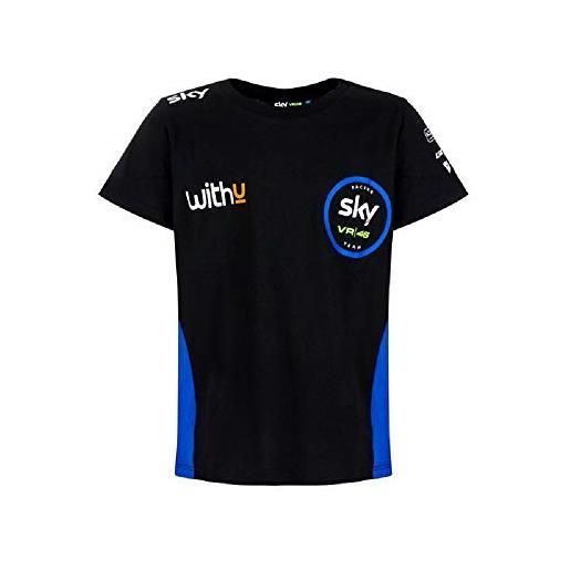 Valentino Rossi vr46 t-shirt sky racing, ragazzo, 6/7, nero