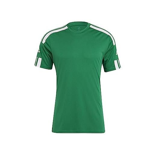 adidas squadra 21 short sleeve jersey t-shirt, team green/white, xl uomo