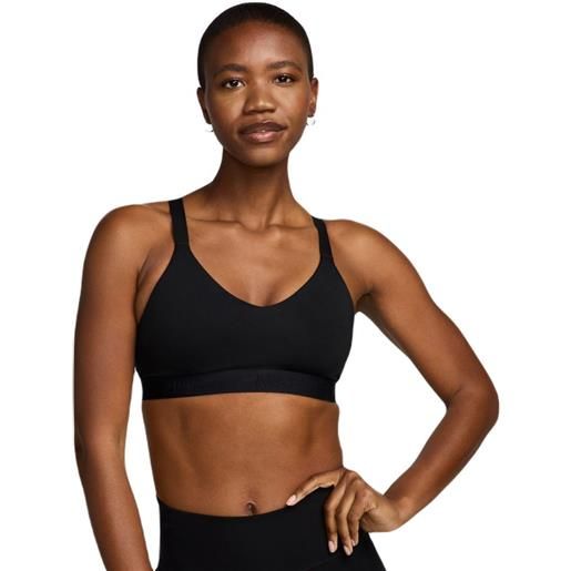Nike reggiseno Nike indy medium support padded adjustable sports bra - black/black