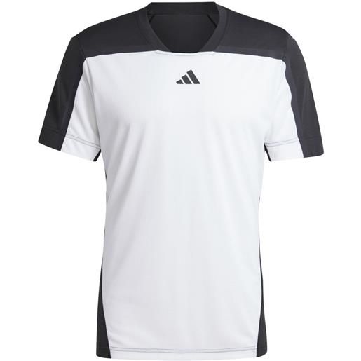Adidas t-shirt da uomo Adidas heat. Rdy free. Lift pro polo shirt - white/black