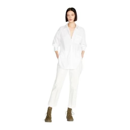 Sisley shirt 5fualq037 maglietta, bianco 101, xs donna