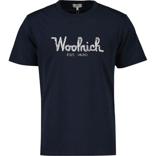 WOOLRICH t-shirt logo ricamato