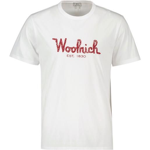 WOOLRICH t-shirt logo ricamato