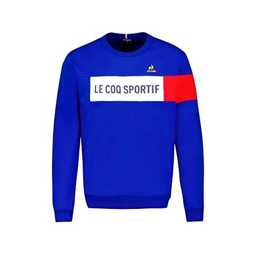 Le Coq Sportif tri crew sweat n°1 m blu electro maglione, unisex-adulto